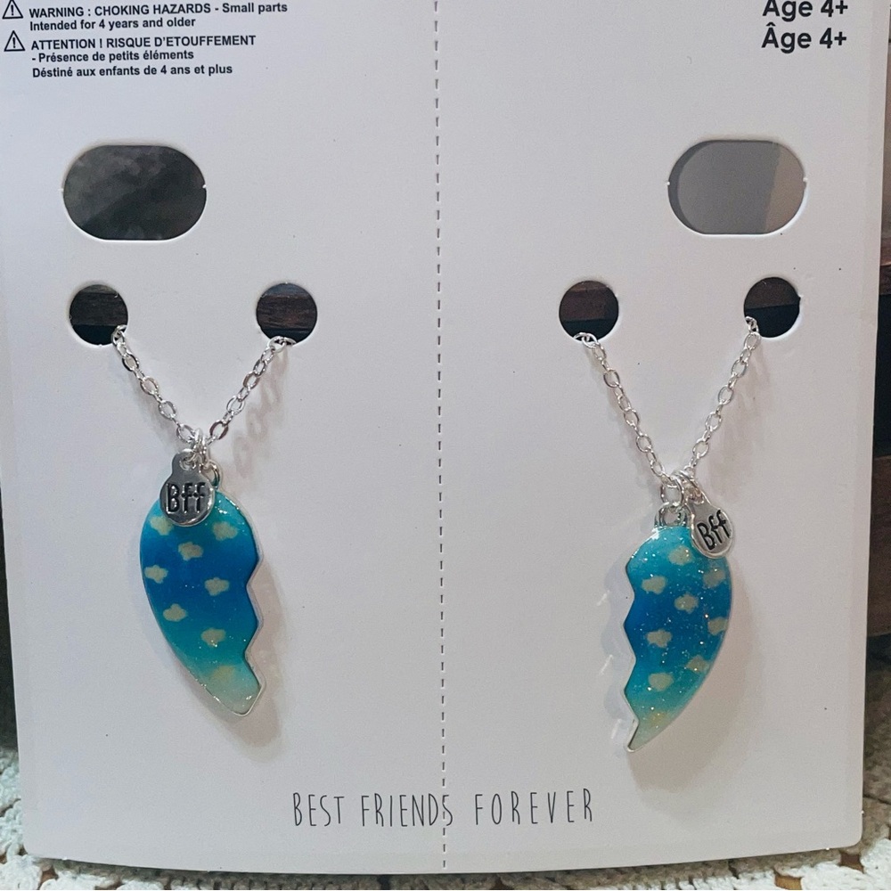 Best Friends Forever Heart Necklaces - Picture 2 of 5